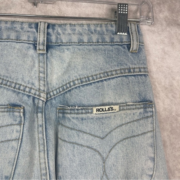 Rolla's Elle Super High Rise Relaxed Denim Jeans In Light Blue Women's Size 24 - Picture 4 of 11